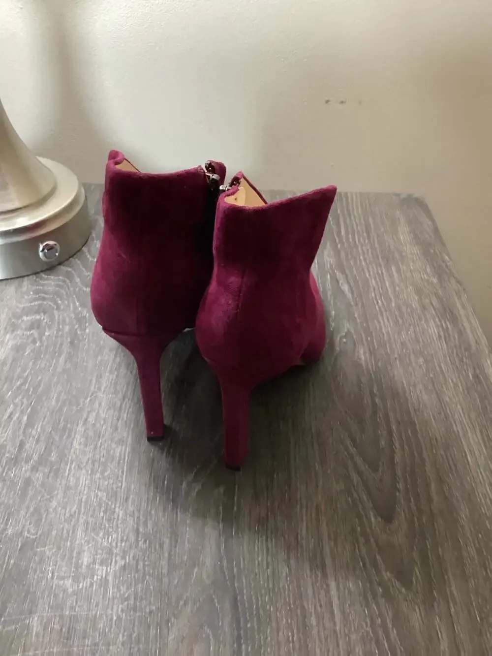 Vince Camuto Sestrind Pointed Toe Suede Deep Berry Booties
